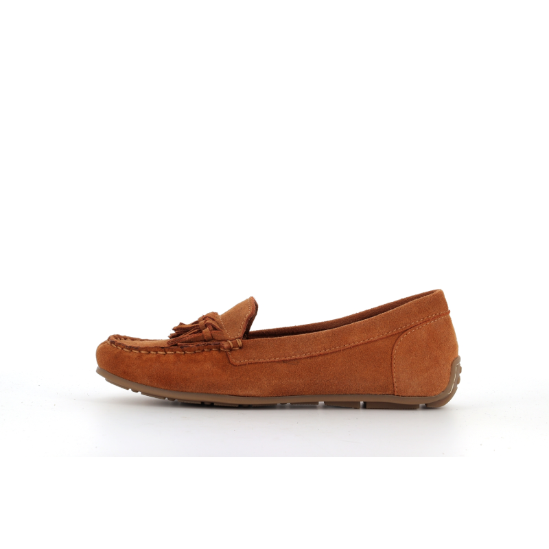 mocassin marron en cuir