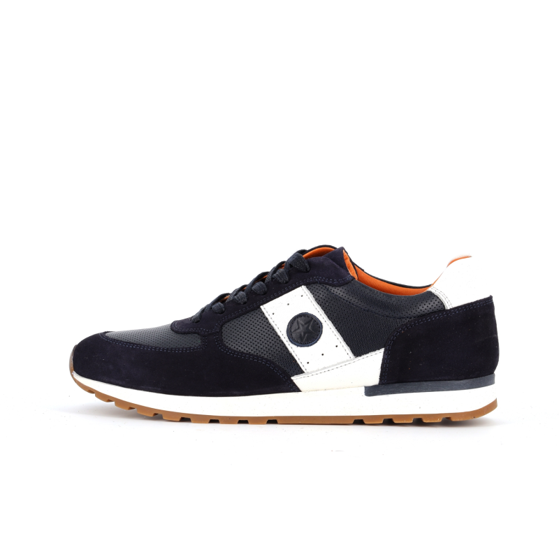 basket marine en cuir