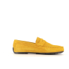 mocassin jaune en cuir