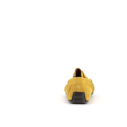mocassin jaune en cuir