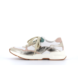 basket multicolore en cuir