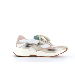 basket multicolore en cuir
