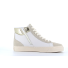 Basket montante blanche en cuir