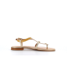 Nu pieds en cuir jaune