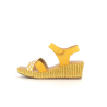 compensé en cuir jaune