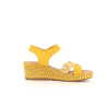 compensé en cuir jaune