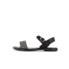 sandale noir en cuir