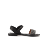 sandale noir en cuir