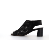 talon noir en cuir tressé