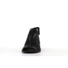 talon noir en cuir tressé