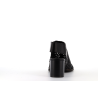 talon noir en cuir tressé