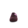 Chausson violet motif coeur compensé pour femme - Anjou-chaussures