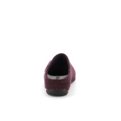 Chausson violet motif coeur compensé pour femme - Anjou-chaussures