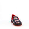 Chausson Semelflex bleu marine à rayures rouges