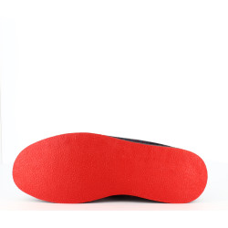 Chausson Semelflex bleu marine à rayures rouges