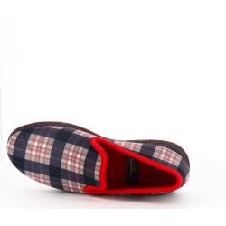 Chausson Semelflex bleu marine à rayures rouges