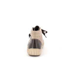 Botillon beige en cuir