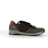 Basket Rieker noir et vert kaki en cuir - Anjou-chaussures