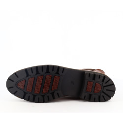 Bottine Marco Tozzi marron en cuir avec doublure - Anjou-chaussures