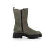 botte verte en cuir