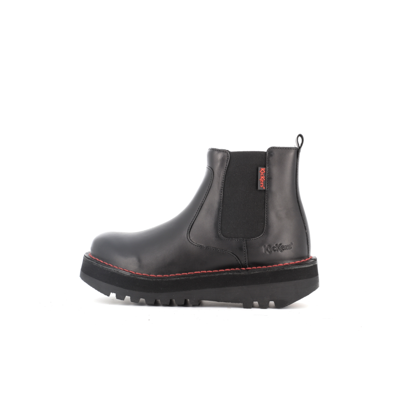 boots noir en cuir