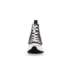 Basket montante bleu en cuir