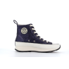 Basket montante bleu en cuir
