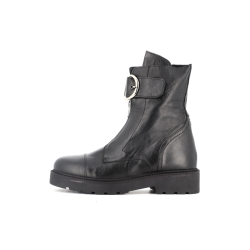 bottine noir en cuir