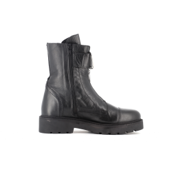 bottine noir en cuir