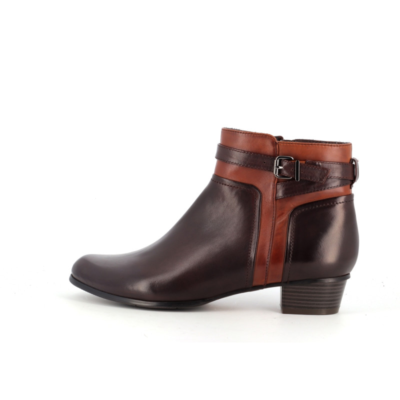 bottines Regarde le Ciel marron chocolat en cuir  - Anjou-chaussures