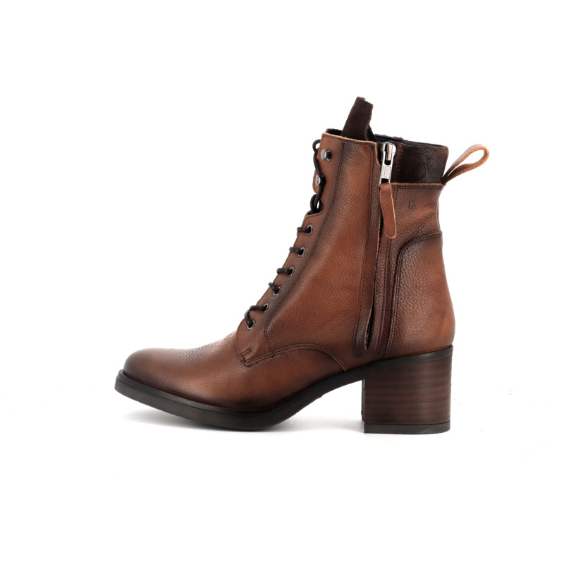Bottes hautes à talon marron en cuir Dorking - Anjou-chaussures