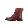 bottine rouge en cuir