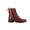 bottine rouge en cuir
