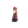 bottine rouge en cuir