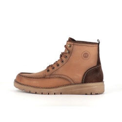 bottine marron en cuir