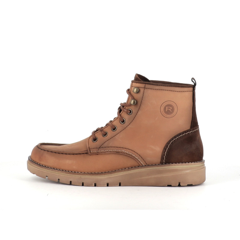 bottine marron en cuir
