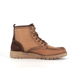 bottine marron en cuir