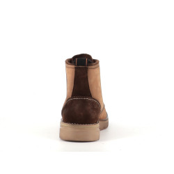 bottine marron en cuir