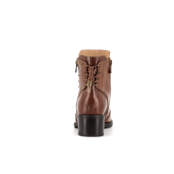 bottine marron en cuir
