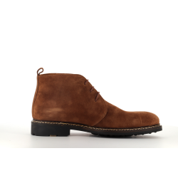 botillon marron en cuir