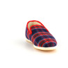 Chausson rouge et bleu en laine
