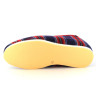 Chausson rouge et bleu en laine