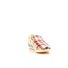 chausson beige et rouge en laine