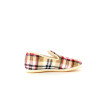 chausson beige et rouge en laine