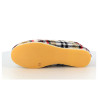 chausson beige et rouge en laine