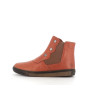 boots orange en cuir
