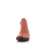 boots orange en cuir