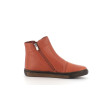boots orange en cuir