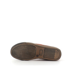 boots orange en cuir
