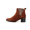 bottine Fugitive marron en cuir avec motifs argentés - Anjou-chaussures